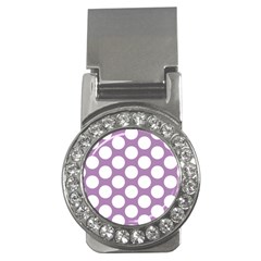 Lilac Polkadot Money Clip (cz) by Zandiepants