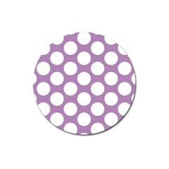 Lilac Polkadot Magnet 3  (round) by Zandiepants