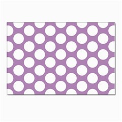 Lilac Polkadot Postcards 5  X 7  (10 Pack) by Zandiepants