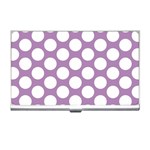 Lilac Polkadot Business Card Holder Front