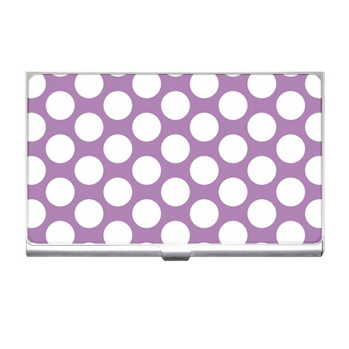 Lilac Polkadot Business Card Holder