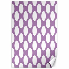 Lilac Polkadot Canvas 12  X 18  (unframed) by Zandiepants