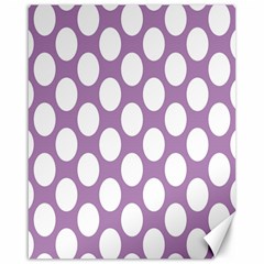 Lilac Polkadot Canvas 16  X 20  (unframed) by Zandiepants