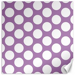 Lilac Polkadot Canvas 20  X 20  (unframed) by Zandiepants