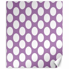 Lilac Polkadot Canvas 20  X 24  (unframed) by Zandiepants