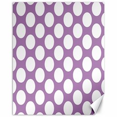 Lilac Polkadot Canvas 11  X 14  (unframed) by Zandiepants