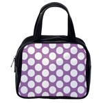 Lilac Polkadot Classic Handbag (One Side) Front