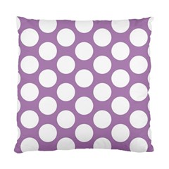 Lilac Polkadot Cushion Case (single Sided)  by Zandiepants