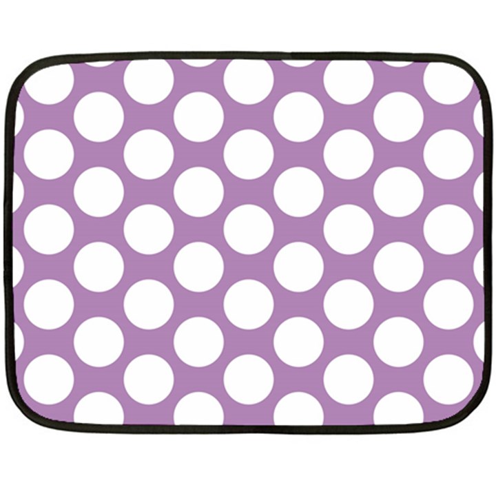 Lilac Polkadot Mini Fleece Blanket (Two Sided)