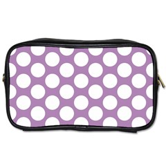 Lilac Polkadot Travel Toiletry Bag (one Side) by Zandiepants