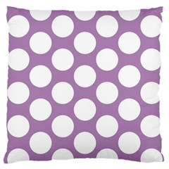 Lilac Polkadot Large Cushion Case (two Sided)  by Zandiepants