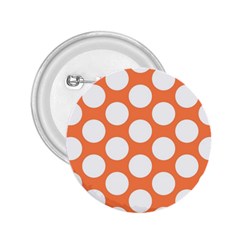 Orange Polkadot 2 25  Button by Zandiepants