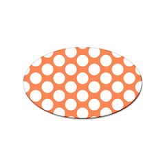 Orange Polkadot Sticker (oval)