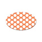 Orange Polkadot Sticker (Oval) Front