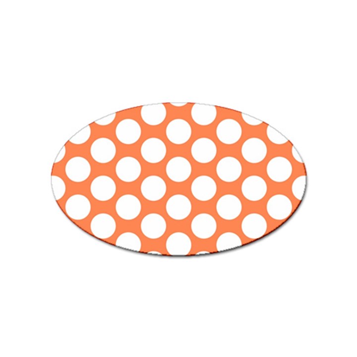 Orange Polkadot Sticker (Oval)