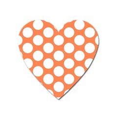 Orange Polkadot Magnet (heart)