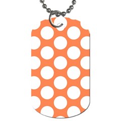 Orange Polkadot Dog Tag (two-sided)  by Zandiepants