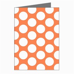 Orange Polkadot Greeting Card (8 Pack) by Zandiepants