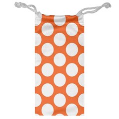 Orange Polkadot Jewelry Bag by Zandiepants