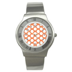 Orange Polkadot Stainless Steel Watch (slim) by Zandiepants