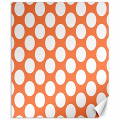 Orange Polkadot Canvas 8  X 10  (unframed) by Zandiepants