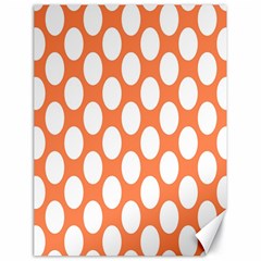 Orange Polkadot Canvas 18  X 24  (unframed) by Zandiepants