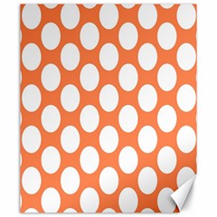 Orange Polkadot Canvas 20  X 24  (unframed) by Zandiepants