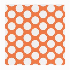 Orange Polkadot Glasses Cloth (medium, Two Sided) by Zandiepants