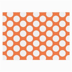 Orange Polkadot Glasses Cloth (large) by Zandiepants