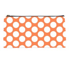 Orange Polkadot Pencil Case by Zandiepants