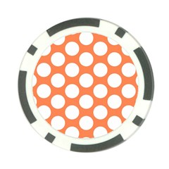 Orange Polkadot Poker Chip (10 Pack) by Zandiepants