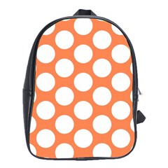 Orange Polkadot School Bag (large) by Zandiepants