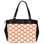 Orange Polkadot Oversize Office Handbag (Two Sides) Back