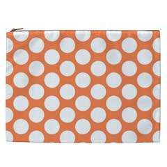 Orange Polkadot Cosmetic Bag (xxl)