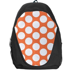 Orange Polkadot Backpack Bag by Zandiepants