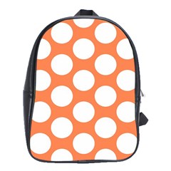 Orange Polkadot School Bag (xl) by Zandiepants