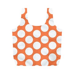 Orange Polkadot Reusable Bag (m) by Zandiepants