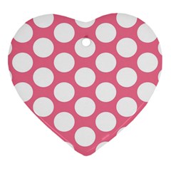 Pink Polkadot Heart Ornament by Zandiepants