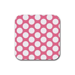 Pink Polkadot Drink Coaster (square) by Zandiepants