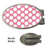 Pink Polkadot Money Clip (Oval) Front