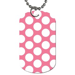 Pink Polkadot Dog Tag (one Sided) by Zandiepants