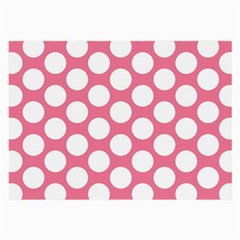 Pink Polkadot Glasses Cloth (large, Two Sided) by Zandiepants