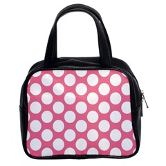 Pink Polkadot Classic Handbag (two Sides) by Zandiepants