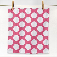 Pink Polkadot Face Towel by Zandiepants