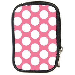 Pink Polkadot Compact Camera Leather Case by Zandiepants