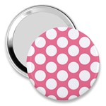 Pink Polkadot 3  Handbag Mirror Front