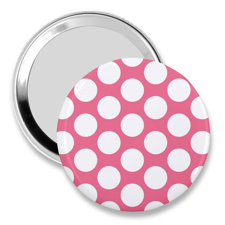 Pink Polkadot 3  Handbag Mirror