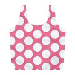 Pink Polkadot Reusable Bag (l) by Zandiepants