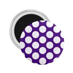 Purple Polkadot 2 25  Button Magnet by Zandiepants