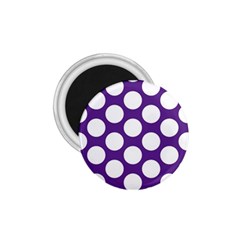 Purple Polkadot 1 75  Button Magnet by Zandiepants